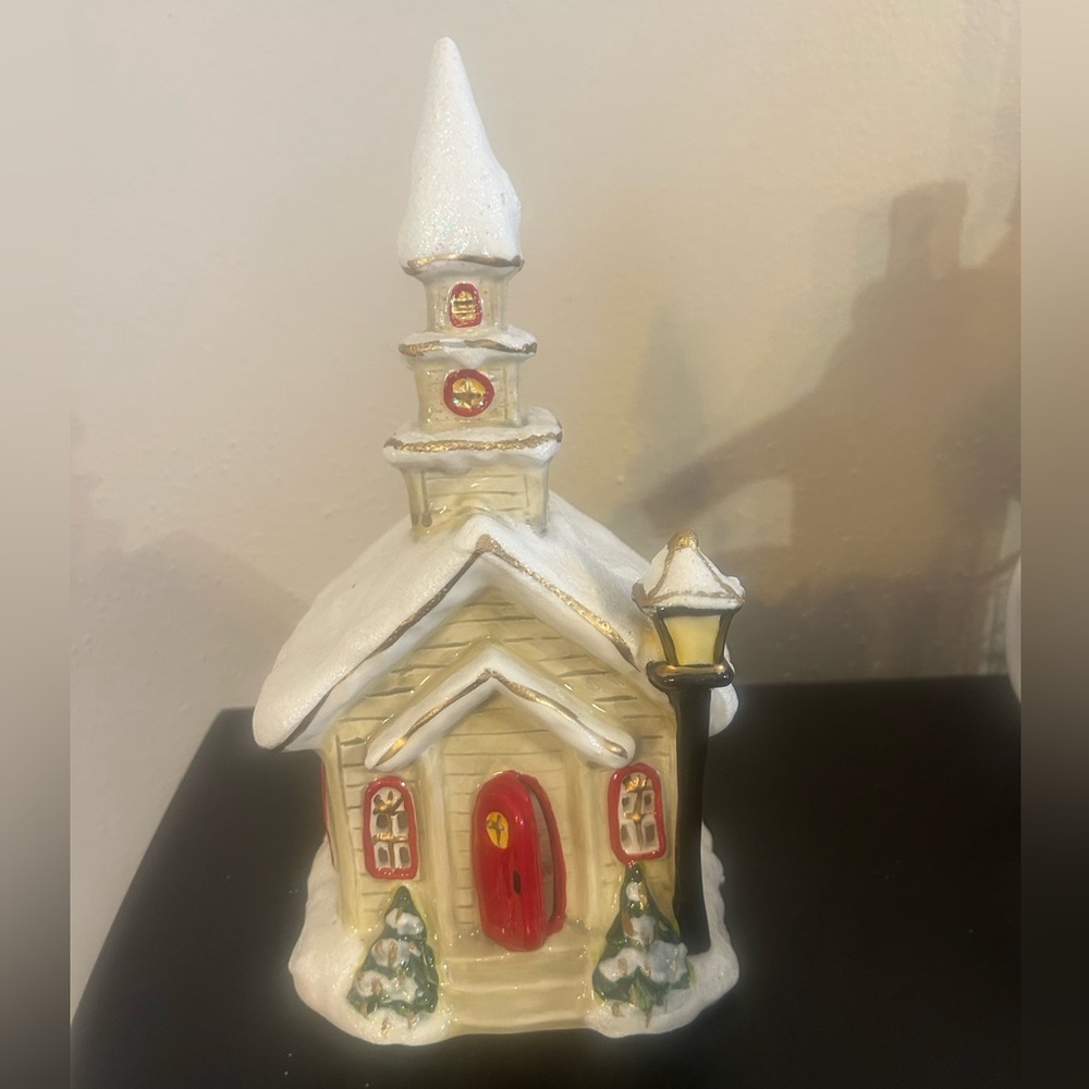 Blue Sky Winter Tea light Church